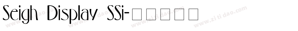 Seigh Display SSi字体转换